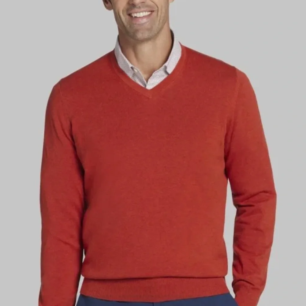 Men’s large red v-neck sweater